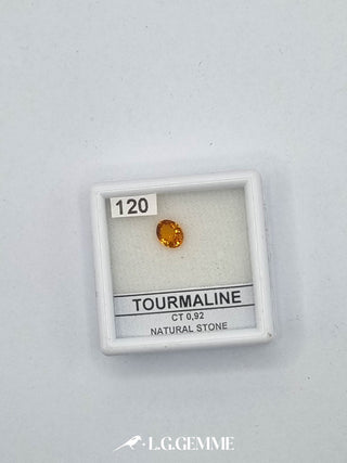 tormalina 0.92ct arancione ovale