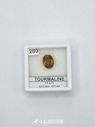 tormalina 3.71ct arancione ovale
