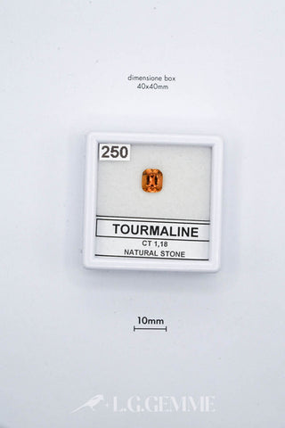 tormalina 1.18ct arancione rettangolare