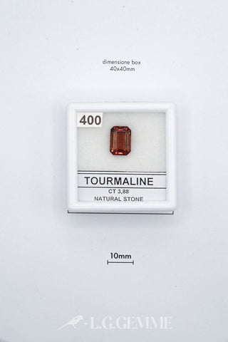 tormalina 3.88ct arancione rettangolare