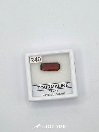 tormalina 4.17ct arancione rettangolare