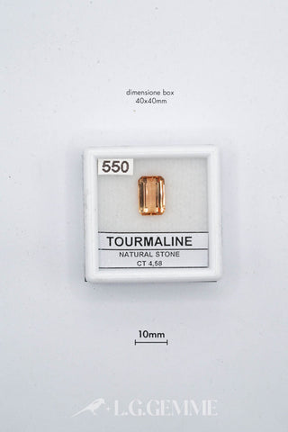 tormalina 4.58ct arancione rettangolare