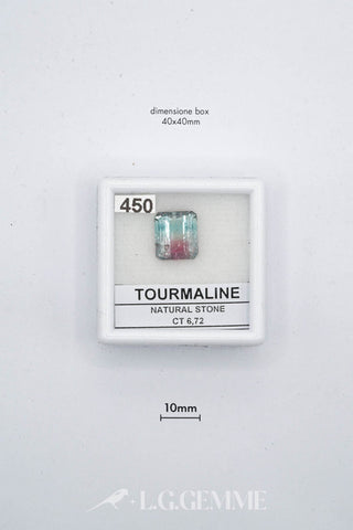 tormalina 6.72ct blu rettangolare