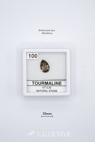 tormalina 2.32ct marrone pera