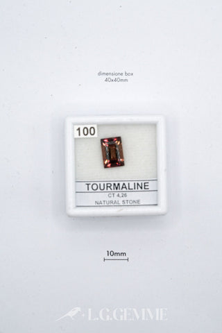 tormalina 4.26ct multicolore rettangolare