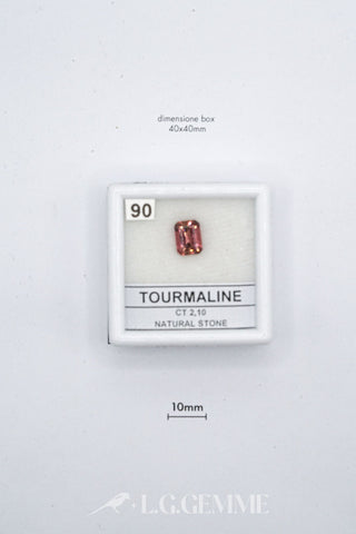 tormalina 2.10ct rosa rettangolare