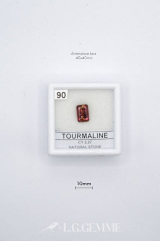 tormalina 2.27ct rosa rettangolare