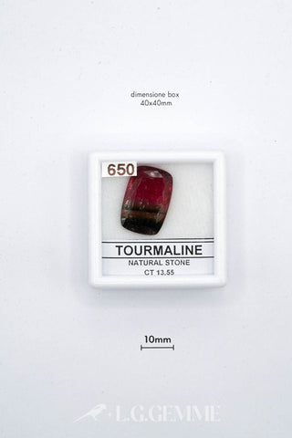 tormalina 13.55ct rosso quadrato