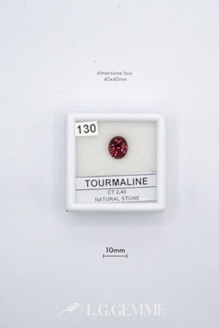 tormalina 2.40ct rosso ovale