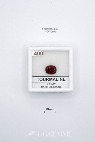 tormalina 2.80ct rosso ovale