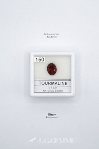 tormalina 3.04ct rosso ovale