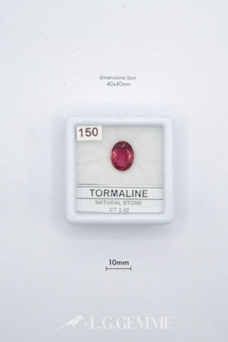 tormalina 3.42ct rosso ovale