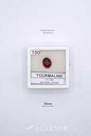 tormalina 3.54ct rosso ovale