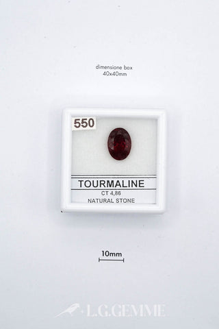 tormalina 4.86ct rosso ovale