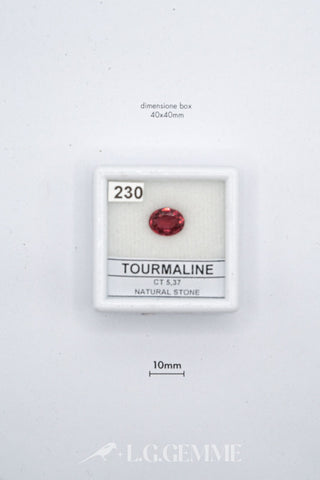tormalina 5.37ct rosso ovale