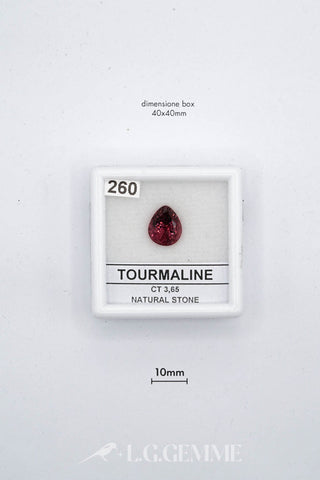 tormalina 3.65ct rosso pera