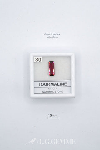 tormalina 1.77ct rosso rettangolare