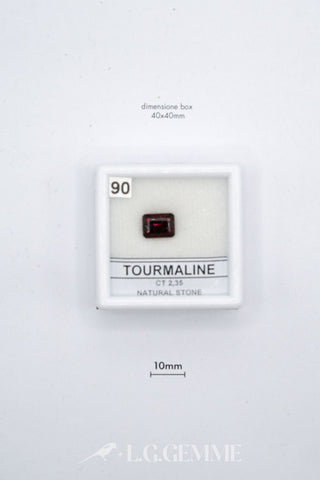 tormalina 2.35ct rosso rettangolare