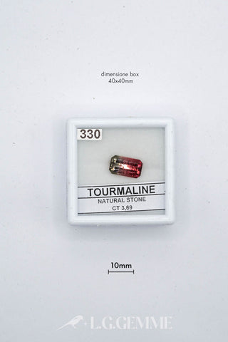 tormalina 3.69ct rosso rettangolare