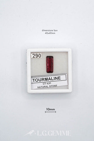 tormalina 4.61ct rosso rettangolare
