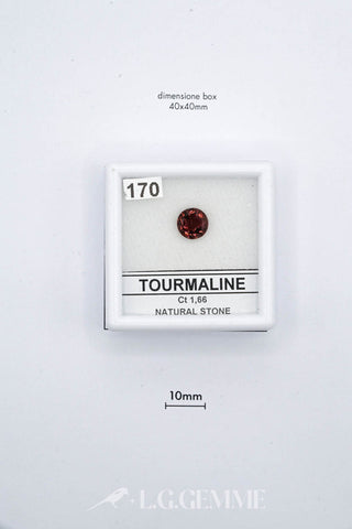 tormalina 1.66ct rosso esagonale