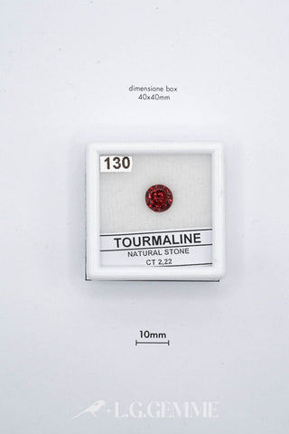 tormalina 2.22ct rosso esagonale