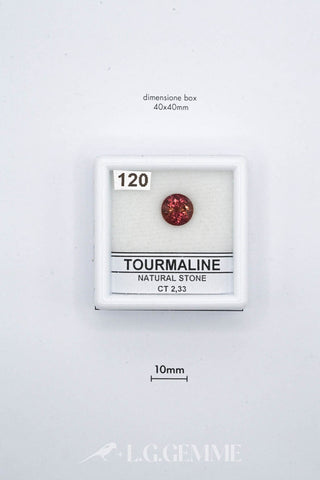 tormalina 2.33ct rosso esagonale