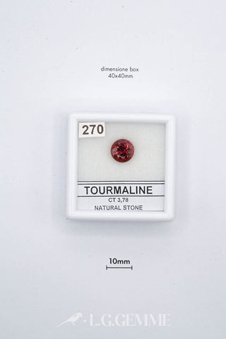 tormalina 3.78ct rosso esagonale