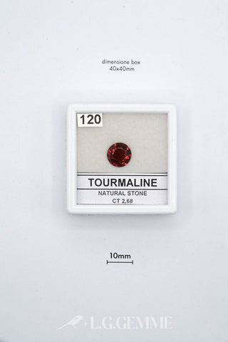 tormalina 2.68ct rosso taglio brillante