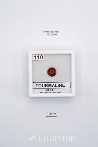 tormalina 1.67ct rosso esagonale