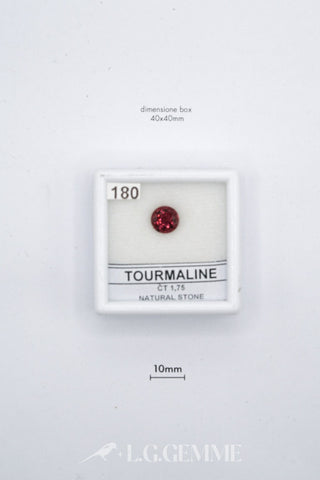 tormalina 1.75ct rosso esagonale