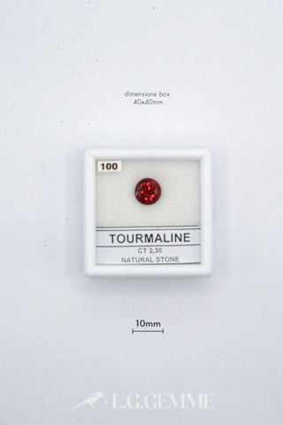 tormalina 2.30ct rosso esagonale