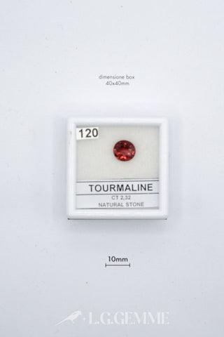 tormalina 2.32ct rosso esagonale
