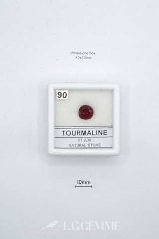 tormalina 2.36ct rosso esagonale