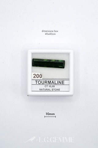 tormalina 10.09ct verde rettangolare