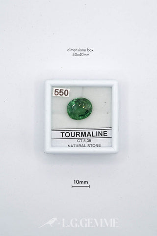 tormalina 8.30ct verde ovale