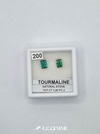 tormalina 1.80ct verde rettangolare