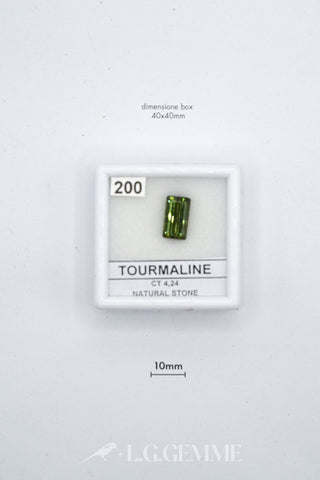 tormalina 4.24ct verde rettangolare