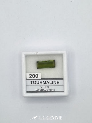 tormalina 4.88ct verde rettangolare