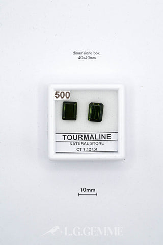 tormalina 7.12ct verde rettangolare