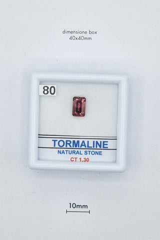 Tormalina 1,30 carati rettangolare gemma preziosa