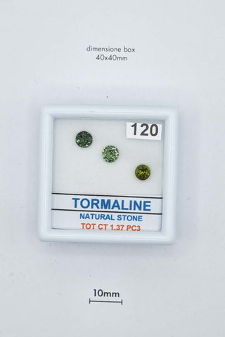 Tormalina 1,37 carati Tonda gemma preziosa