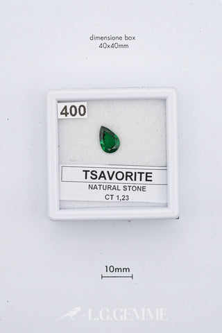 Tsavorite 1,23 carati pera gemma preziosa