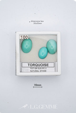 turchese 15.00ct blu ovale