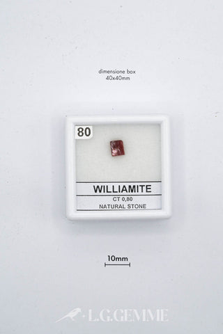 williamite 0.80ct rosso quadrato