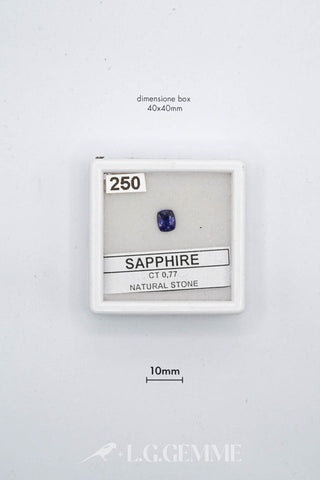 zaffiro 0.77ct blu quadrato