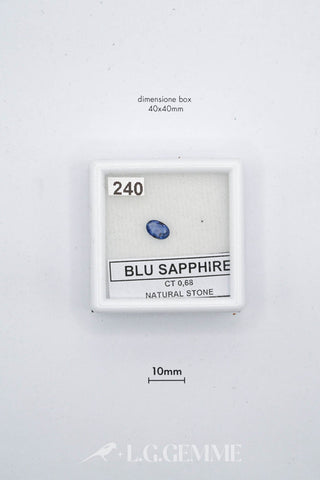 zaffiro 0.68ct blu ovale