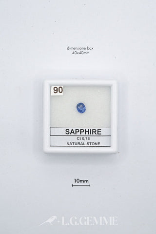 zaffiro 0.78ct blu ovale