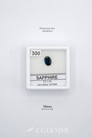 zaffiro 1.75ct blu ovale