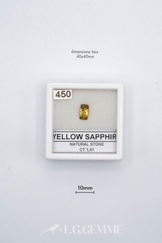 zaffiro 1.41ct giallo quadrato